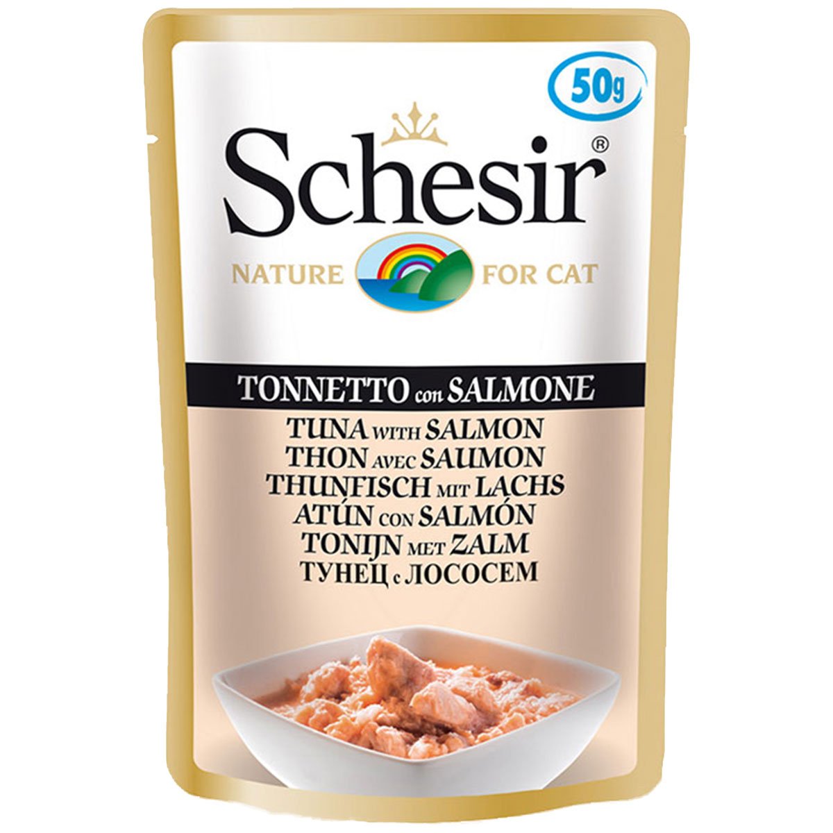 Schesir Cat Thunfisch mit Lachs 30x50g Schesir Cat Thunfisch mit Lachs 30x50g von Schesir