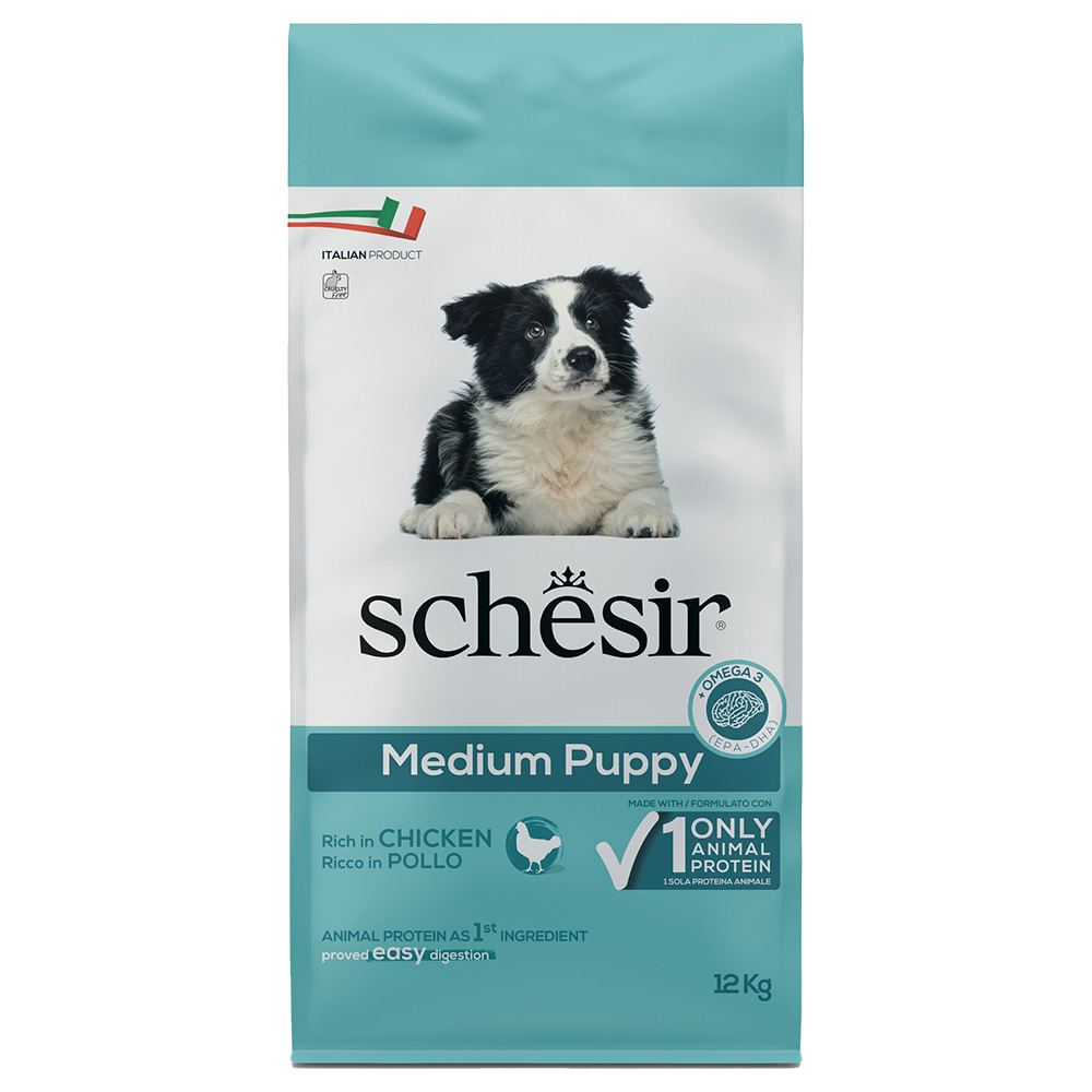 Schesir Dog Dry Medium Puppy mit Huhn - 12 kg von Schesir