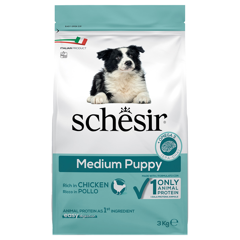 Schesir Dog Dry Medium Puppy mit Huhn - 3 kg von Schesir