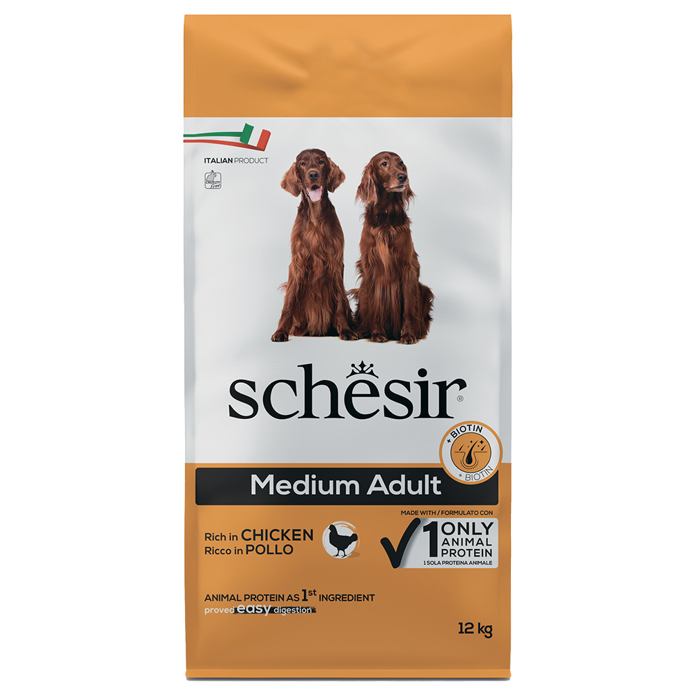 Schesir Dog Medium Adult mit Huhn - 12 kg von Schesir