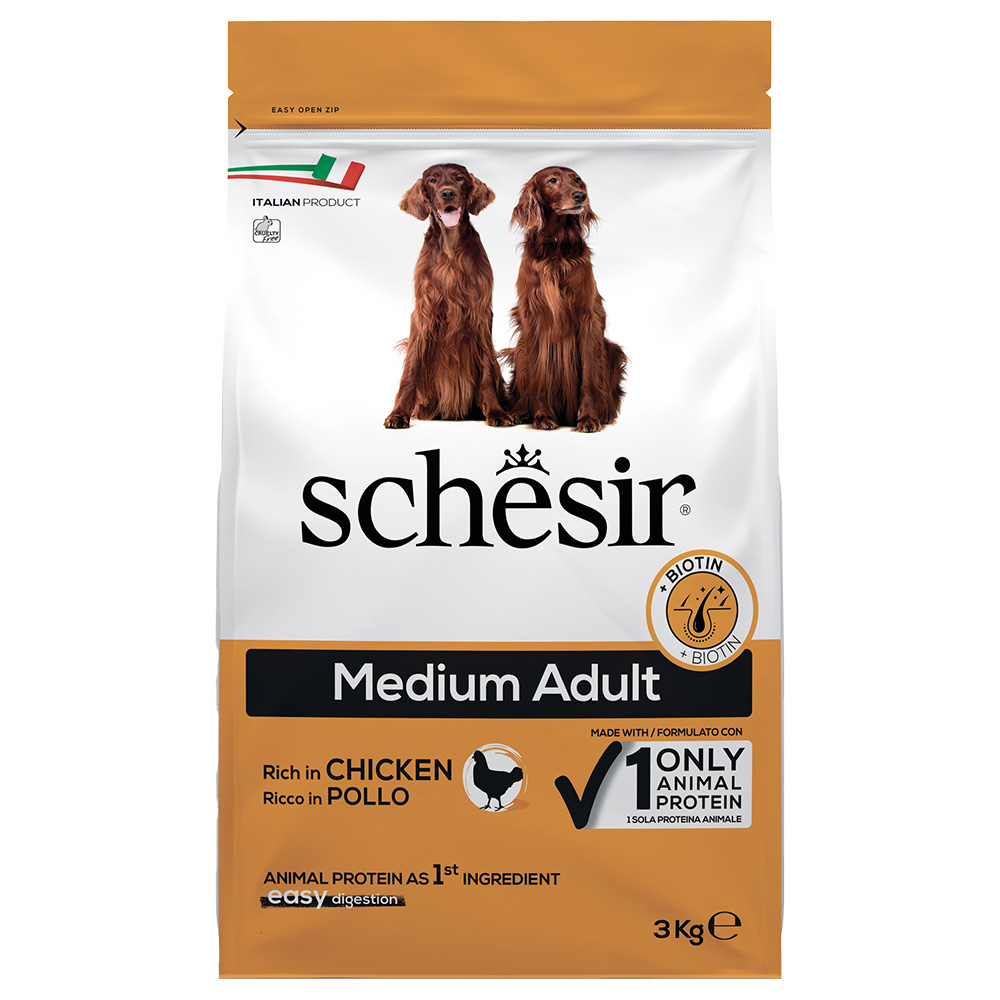 Schesir Dog Medium Adult mit Huhn - 3 kg von Schesir