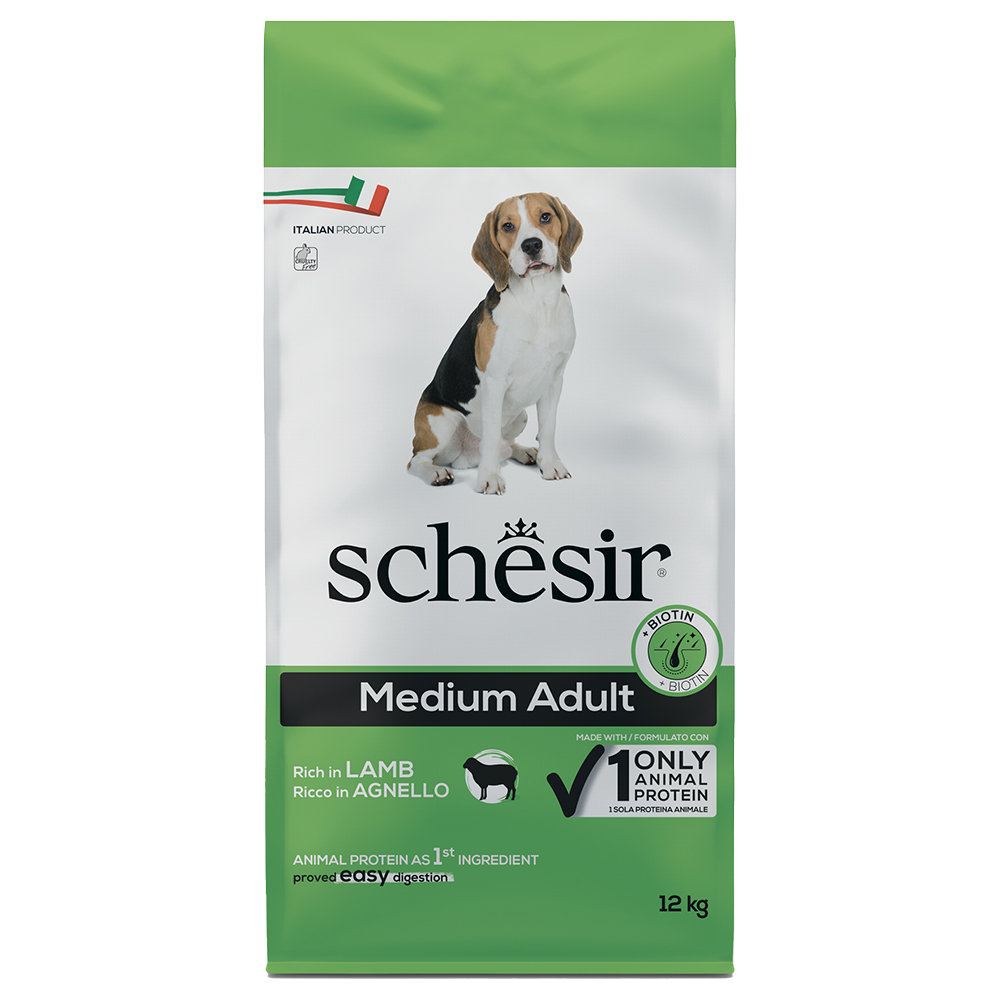 Schesir Dog Medium Adult mit Lamm - 12 kg von Schesir