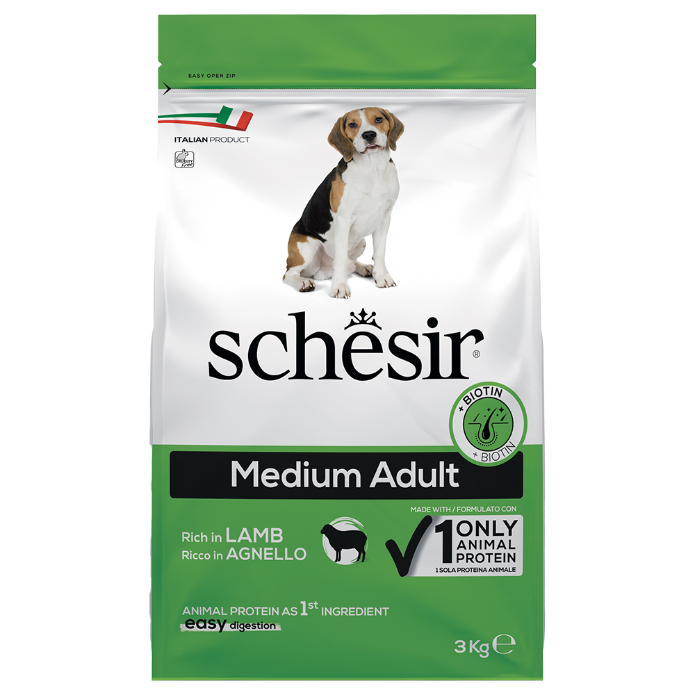 Schesir Dog Medium Adult mit Lamm - 3 kg von Schesir