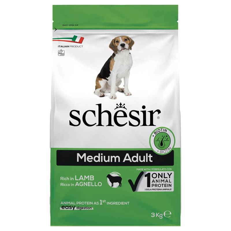 Schesir Dog Medium Adult mit Lamm - Sparpaket: 2 x 3 kg von Schesir