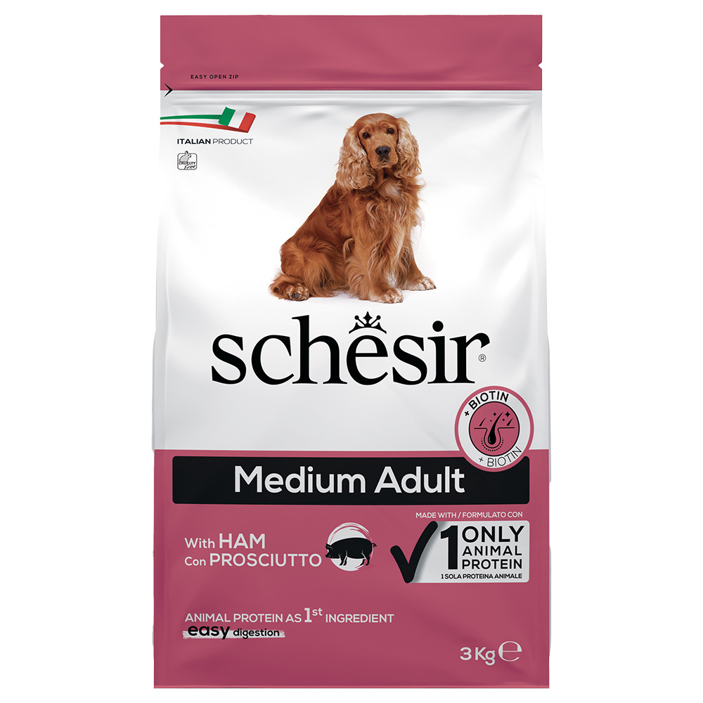 Schesir Dog Medium Adult mit Schinken - 3 kg von Schesir