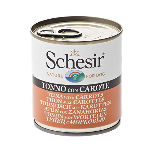 Schesir Dog Thunfisch mit Karotte, Hundefutter nass, 16 Dosen x 285 g von Schesir