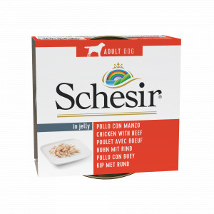 Schesir Huhn mit Rind Hundefutter 1 Palette (10 x 150 g) von Schesir