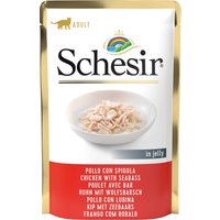 Schesir Jelly Pouch 6 x 85 g - Huhn mit Wolfsbarsch von Schesir