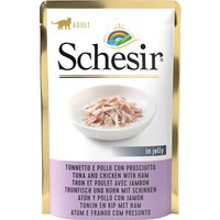 Schesir Jelly Pouch 6 x 85 g - Thunfisch mit Huhn und Schinken von Schesir