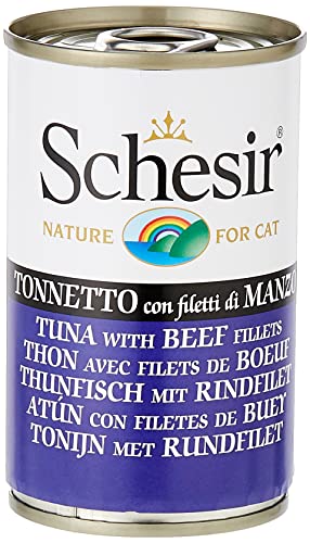 Schesir Katzenfutter Thunfisch und Rinderfilet 140 g Dose (1 x 140 g) von Schesir