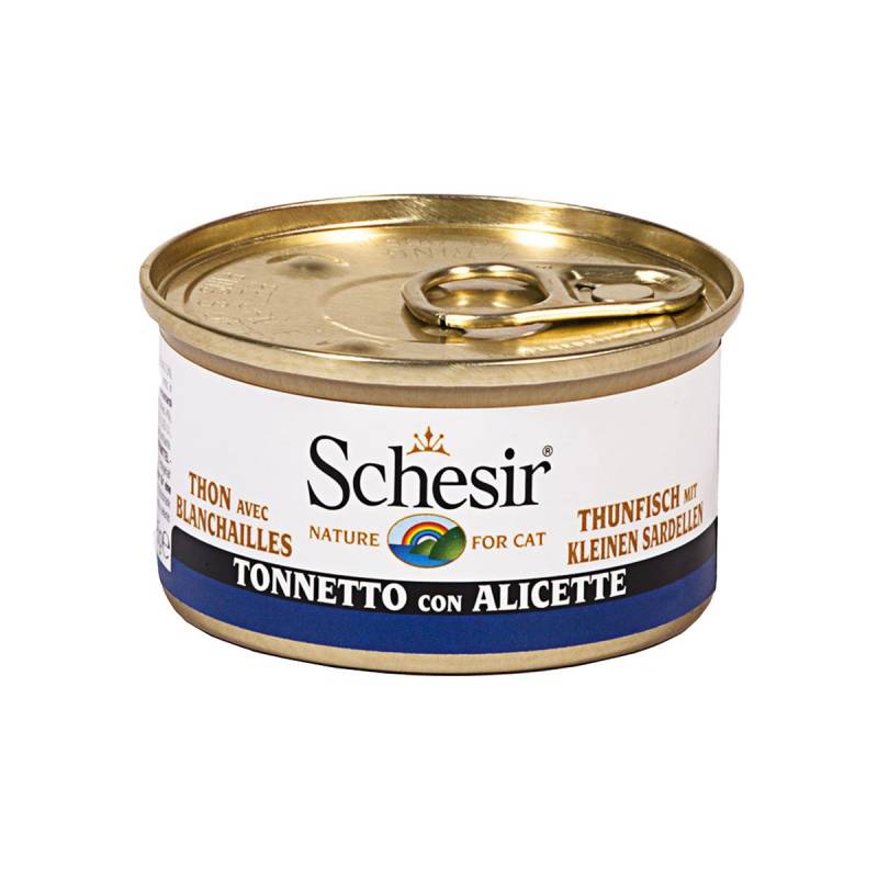 Schesir Katzenfutter in Gelee Thunfisch mit kleinen Sardellen 24x85g von Schesir