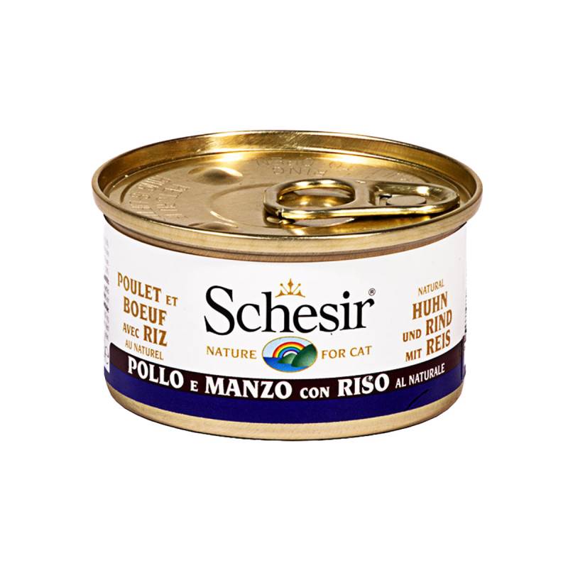 Schesir Natural Huhn & Rind mit Reis 24x85g von Schesir