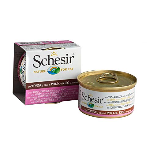 Schesir Natural Thunfisch & Huhn mit Reis | 24x 85g Katzenfutter von Schesir