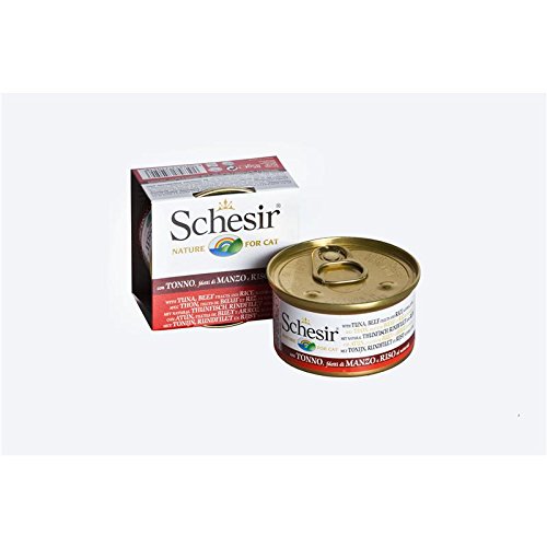 Schesir Natural Thunfisch & Rind mit Reis | 24x 85g Katzenfutter von Schesir