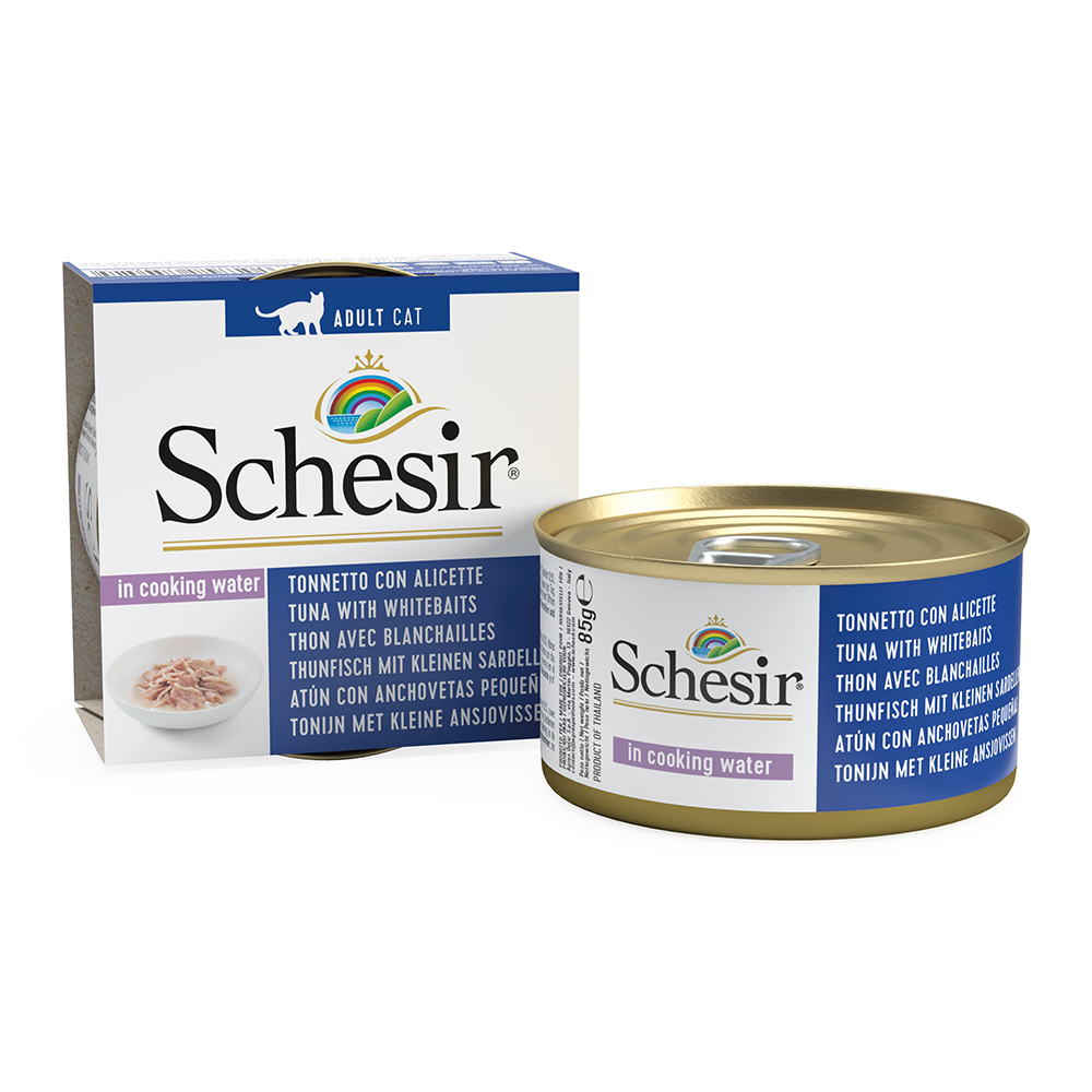 Schesir Natural mit Reis 6 x 85 g - Thunfisch & kleine Sardellen mit Reis von Schesir