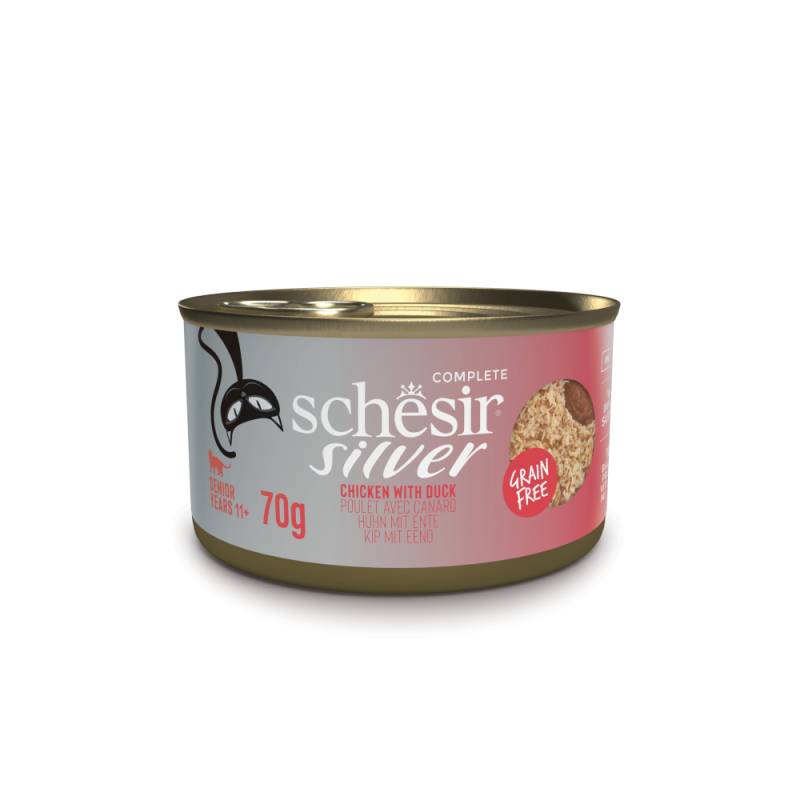 Schesir Silver Senior 12 x 70 g - Huhn & Ente von Schesir