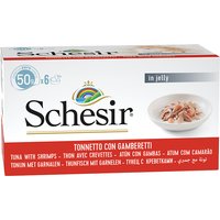 Schesir Small 6 x 50 g - Thunfisch mit Garnelen in Gelee von Schesir