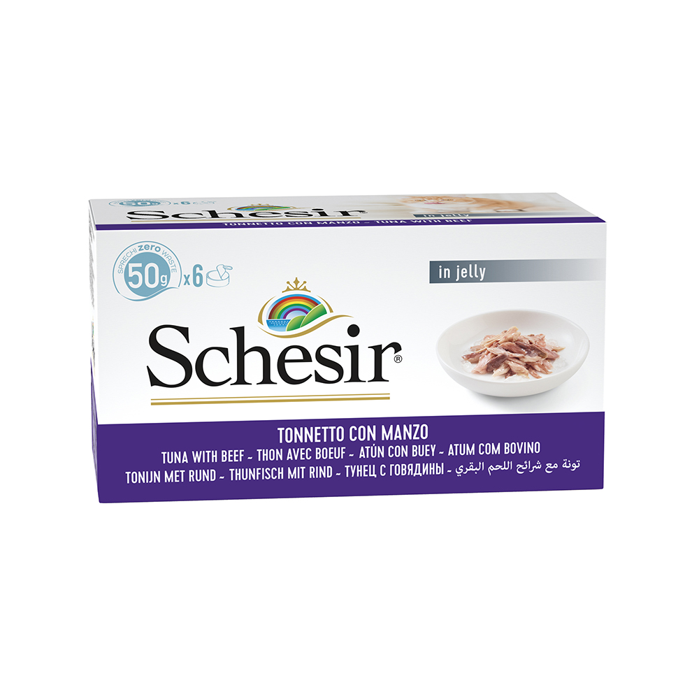 Schesir Small 6 x 50 g - Thunfisch mit Rinderfilet in Gelee von Schesir