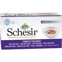 Schesir Small 6 x 50 g - Thunfisch mit Rinderfilet in Gelee von Schesir