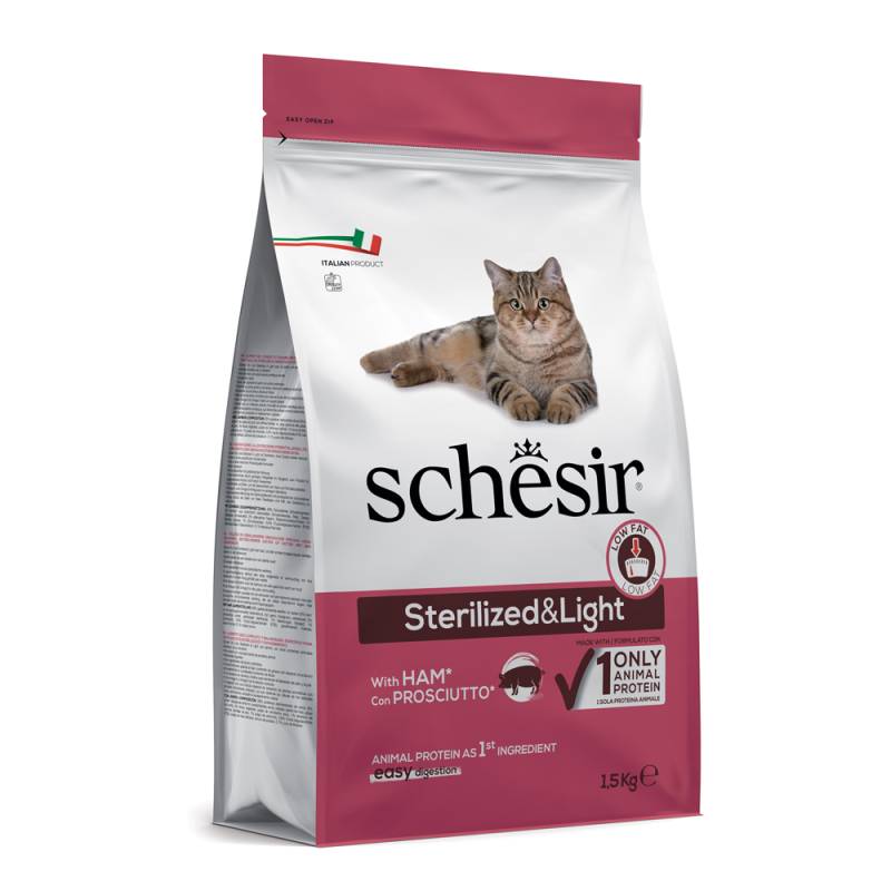 Schesir Sterilized & Light mit Schinken - Sparpaket: 3 x 1,5 kg von Schesir