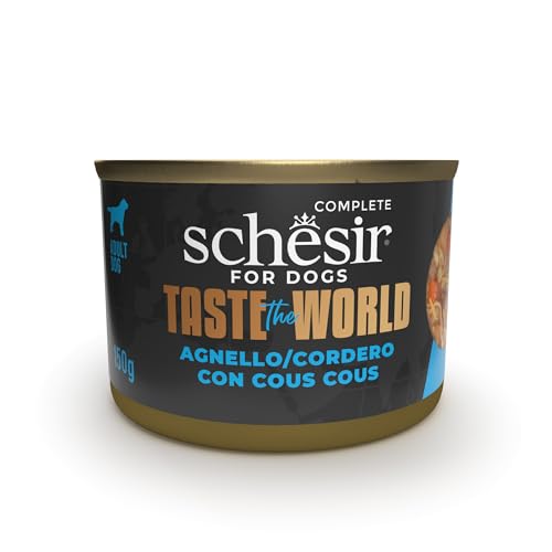 Schesir Taste The Wolrd Lamm und Cous Cous, Nassfutter für Hunde (8 Dosen à 150 g) von Schesir