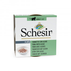 Schesir Thunfisch mit Algen (Gelee) Katzen-Nassfutter (Dose) 2 Paletten (28 x 85 g) von Schesir