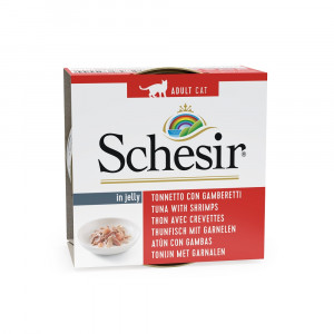 Schesir Thunfisch mit Garnelen Katzen-Nassfutter 1 Palette (14 x 85 g) von Schesir