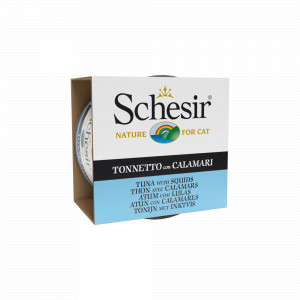 Schesir Thunfisch mit Tintenfisch (Gelee) Nassfutter Katze (Dosen 85 g) 1 Palette (14 x 85 g) von Schesir