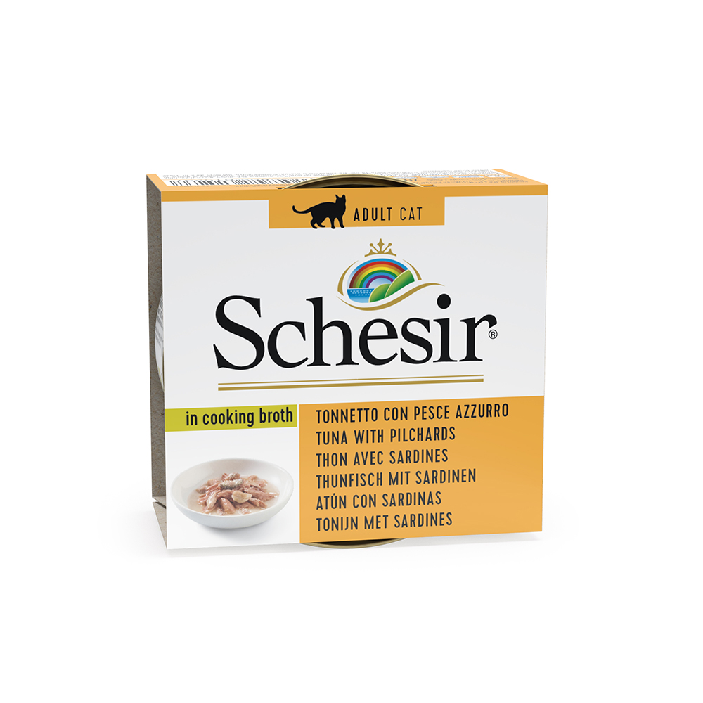 Schesir in Brühe 6 x 70 g - Thunfisch mit Sardinen von Schesir