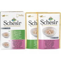 Sparpaket Schesir Jelly Pouch 24 x 85 g - Mix (Huhn, Huhn mit Schinken) von Schesir