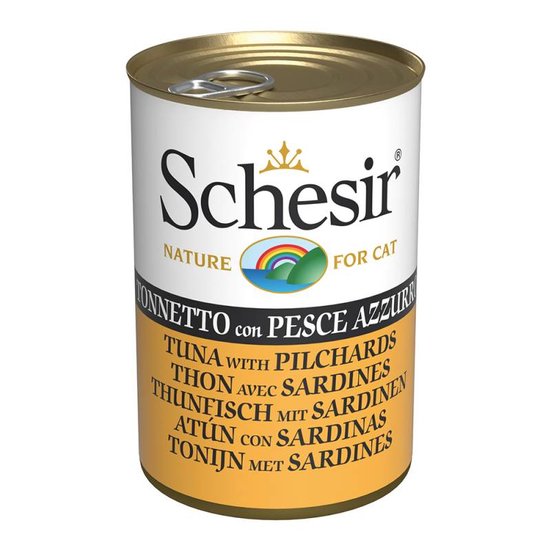 Sparpaket Schesir in Gelee 12 x 140 g - Thunfisch mit Sardine von Schesir