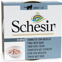 Sparpaket Schesir in Gelee 24 x 85 g - Thunfisch mit Seehecht von Schesir