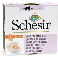 Sparpaket Schesir in natürlicher Sauce 24 x 70 g - Huhn mit Garnelen von Schesir