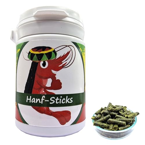 50g Futter Sticks (Hanf) für Garnelen in Schraubdose/Welse, Krebse, Schnecken, Pellets von Schmitt Aquaristik