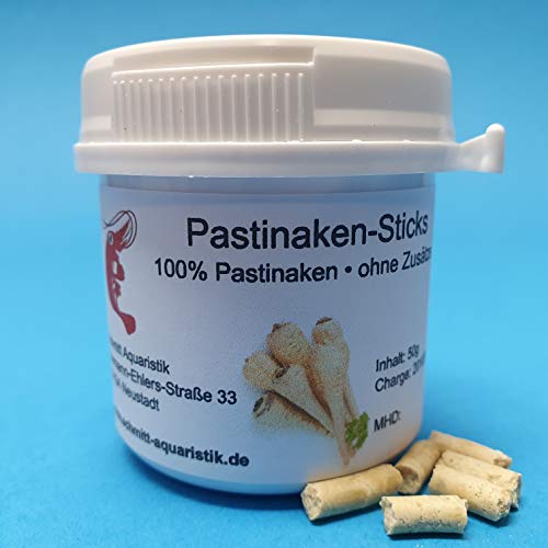 50g Futter Sticks für Garnelen in Schraubdose / 15 Sorten verfügbar/Welse, Krebse, Schnecken (Pastinaken) von Schmitt Aquaristik