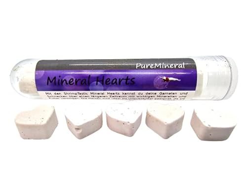 Schmitt Aquaristik Mineral Hearts Pure Mineral / 10 Stück Garnelen Mineralien Aufbereiter Schnecken Futter von Schmitt Aquaristik