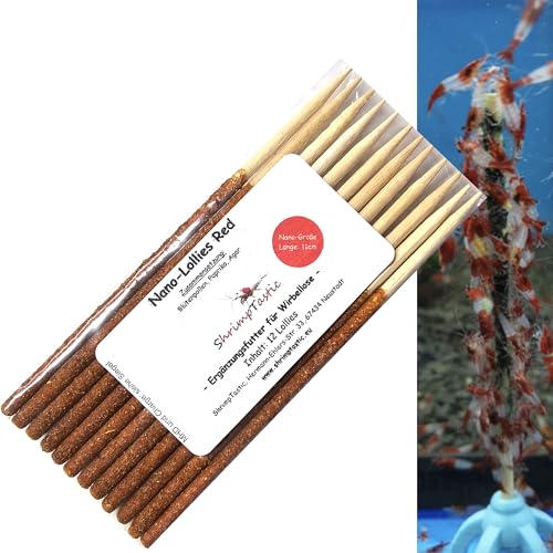 Nano-Lollies Red 11cm / 12 Stück/Futter Garnelen Lollies Lutscher Sticks Stangen von Schmitt Aquaristik