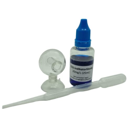 CO2 Starter Set / 25mL Indikatorlösung + Dropchecker rund + Pipette von Schmitt Aquaristik