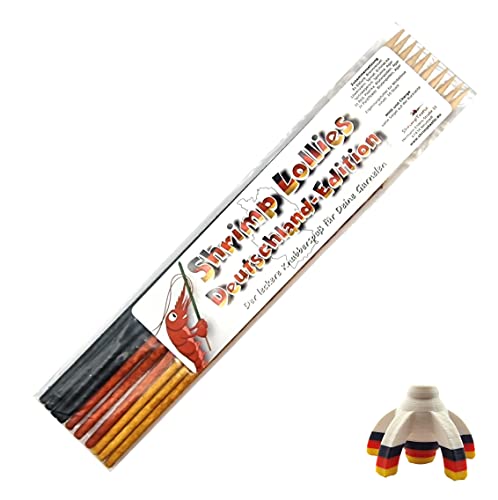 Shrimp-Lollies Deutschland Mix + Halter 2 (10 Stück) / Garnelen Lollies Futter Blütenpollen Sticks Futterstangen von Schmitt Aquaristik