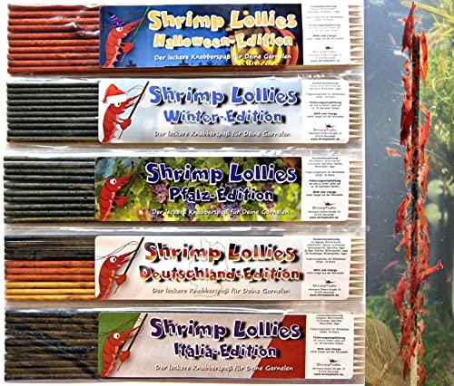 Shrimp-Lollies Sonder-Editionen-Set (5x10 Stück) / Garnelen Lollies Futter Sticks Futterstangen von Schmitt Aquaristik