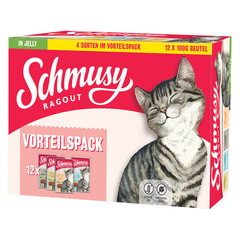 Schmusy Ragout Mixpaket in Jelly - 24 x 100 g Schmusy Ragout Mixpaket in Jelly - 24 x 100 g von Schmusy
