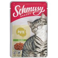 Schmusy Ragout Nassfutter Katze Adult in Gelee Pute 22x100 g von Schmusy