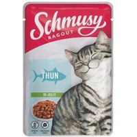 Schmusy Ragout Nassfutter Katze Adult in Gelee Thunfisch 22x100 g von Schmusy