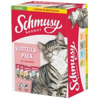 Schmusy Ragout Nassfutter Katze Vorteilspack in Gelee 12x100 g von Schmusy