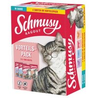 Schmusy Ragout Nassfutter Katze Vorteilspack in Sauce 12x100 g von Schmusy