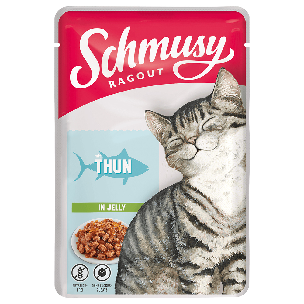 Schmusy Ragout in Jelly 22 x 100 g - Thunfisch von Schmusy