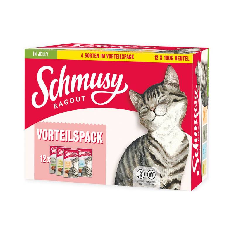 Schmusy Ragout in Jelly Vorteilspack 12x100g von Schmusy