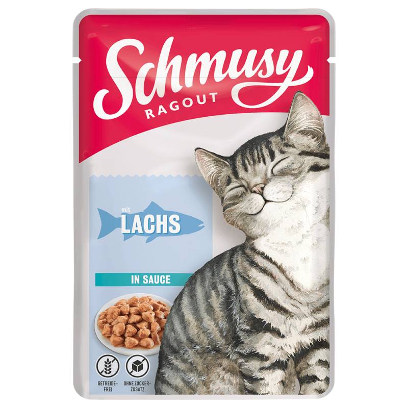 Schmusy Ragout in Sauce 22 x 100 g - Lachs von Schmusy