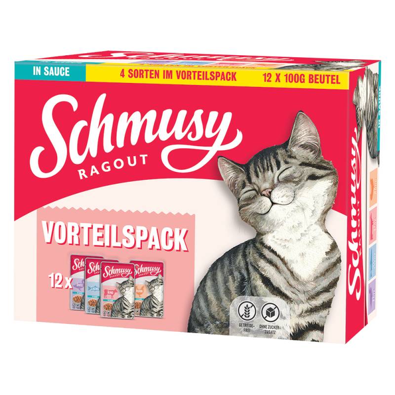 Schmusy Ragout in Sauce Mix 12 x 100 g von Schmusy