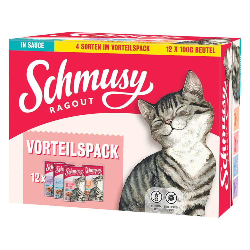 Schmusy Ragout in Sauce Mix Sparpaket: 48 x 100 g von Schmusy